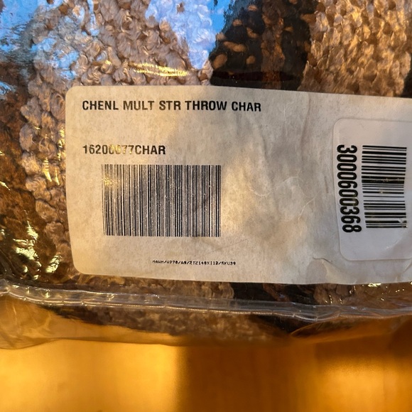 Restoration Hardware, NWT, Chenille Striped Throw. 50” x 70” - Picture 6 of 8